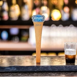 Austin's Original Deep Eddy Vodka Tap Handle Wood Tap Handle w/ Magnetic Plates